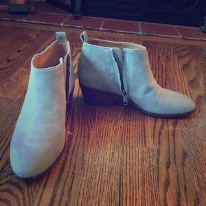 J. Crew grey suede bootie